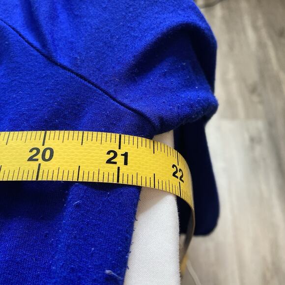 Chico's Women's Royal Blue Maxi Dress Size 2 Large Slinky Knit Travel Packable0 - Picture 4 of 11